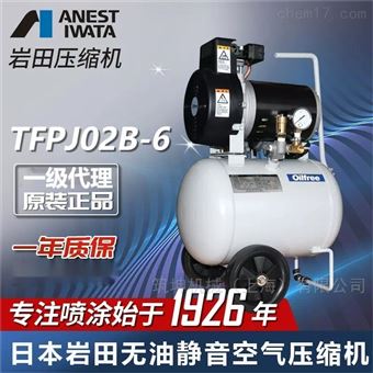 TFPJ02B-6 0.2KW日本岩田220V无油静音活塞空气压缩机